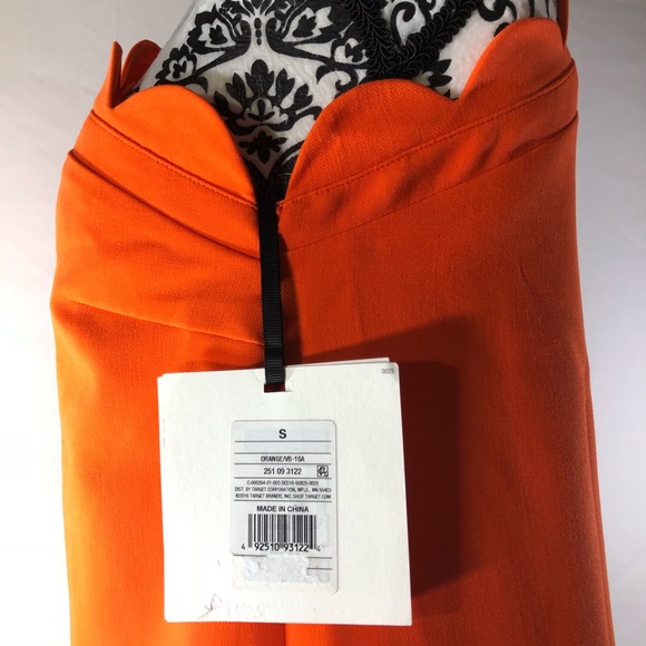 🆕Victoria Beckham Scallop Trim Orange Dress NWT - Picture 8 of 8
